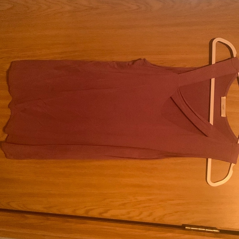 Mauve/purple tank top runs more fitted